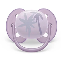 Ultra Soft Pacifier 0-6m Lychee Elephant / Lilac Palms 2-pack