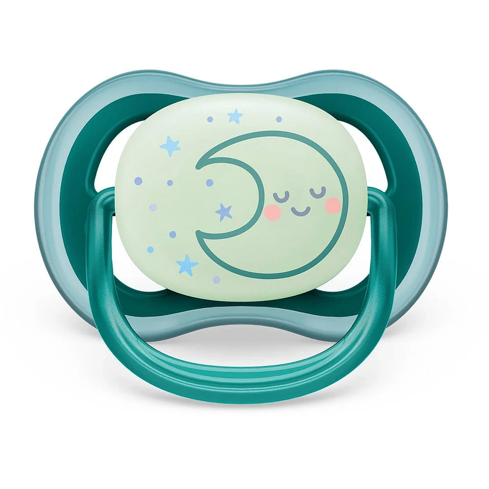 Ultra Air Pacifier Nighttime 6-18m Sleeping Star/Moon 2-pack