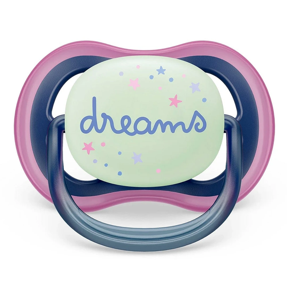 Ultra Air Pacifier Nighttime 6-18m Falling Star/Dreams 2-pack