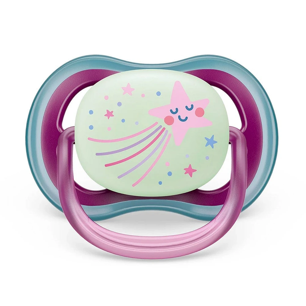 Ultra Air Pacifier Nighttime 6-18m Falling Star/Dreams 2-pack