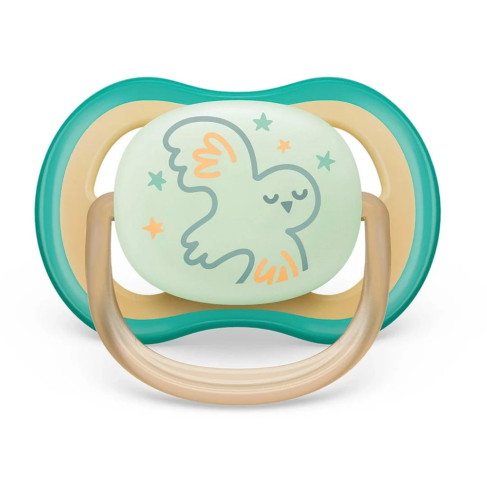 Ultra Air Pacifier Nighttime 0-6m Smiling Star/Owl 2-pack