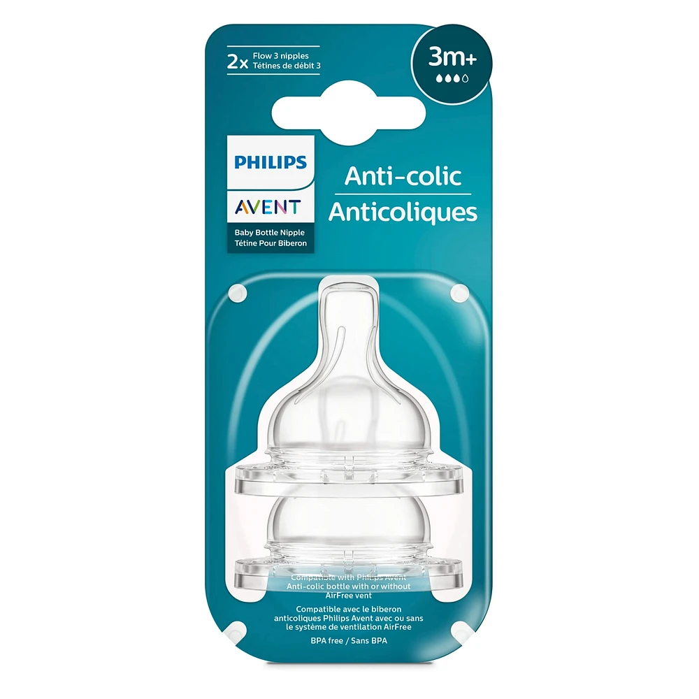 Tétines Anticolique (2) Niveau 3 pour 3mois+
