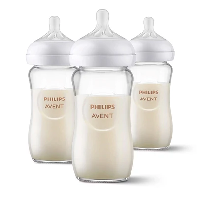 Biberon Verre Naturel 8oz Paquet de 3