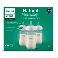 Biberon Verre Naturel 8oz Paquet de 3