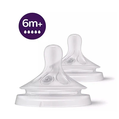 Natural Response Nipple Flow 5 - 6M+ - 2 pack