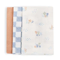 Organic Baby Muslin Blanket Set of 3