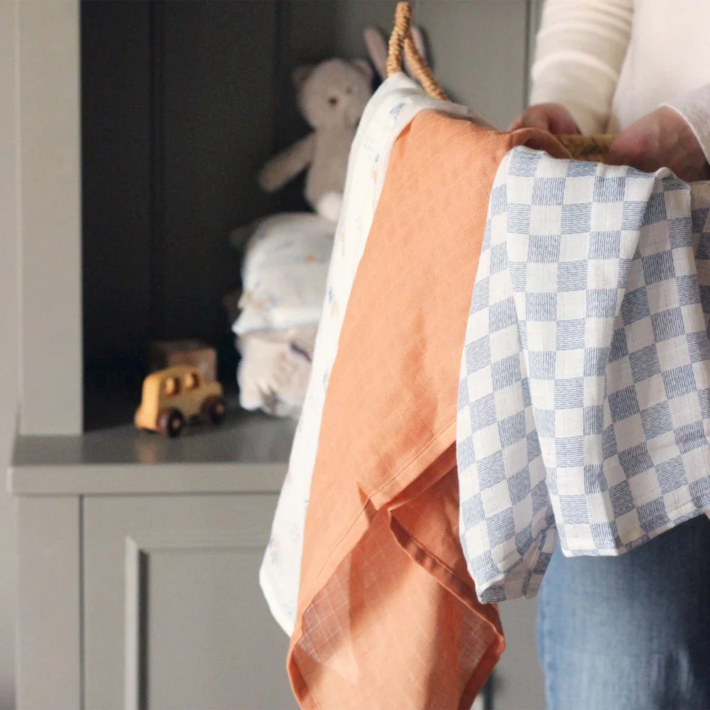 Organic Baby Muslin Blanket Set of 3