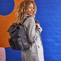 Sustainable Backpack Diaper Bag - Black
