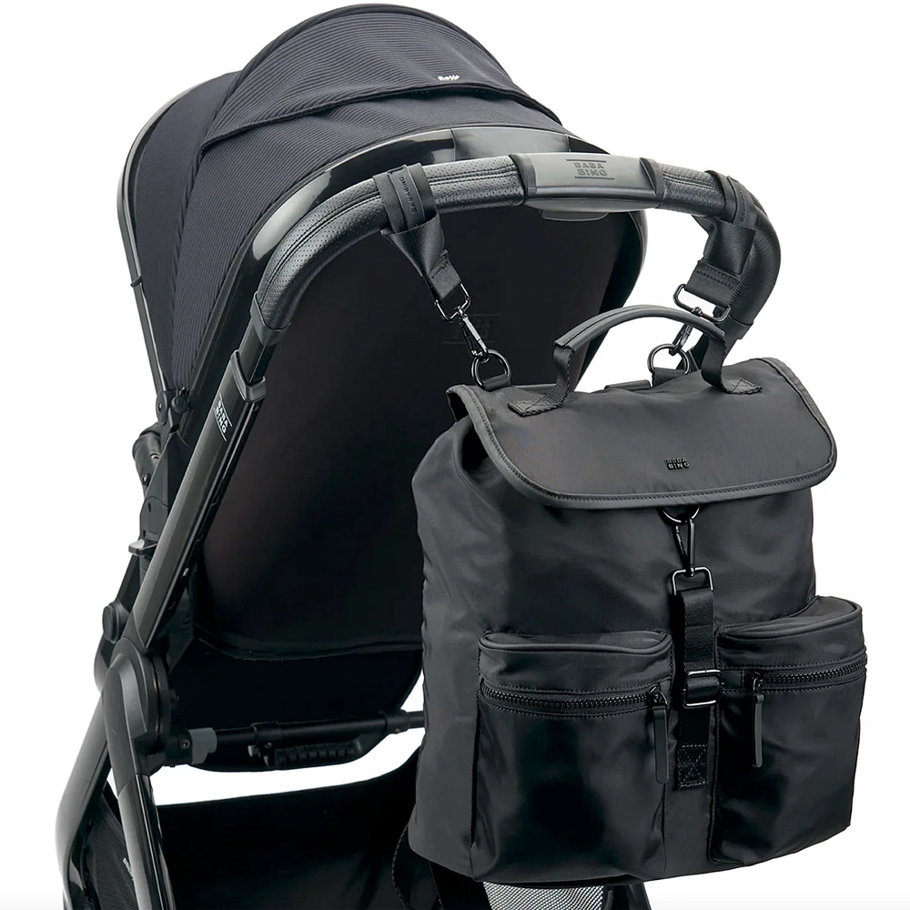 Sustainable Backpack Diaper Bag - Black