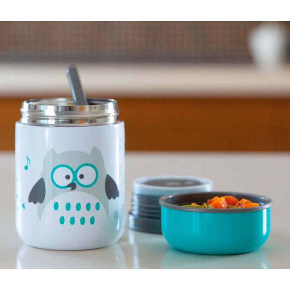 Foöd Thermal Food Container With Spoon and Bowl - Aqua