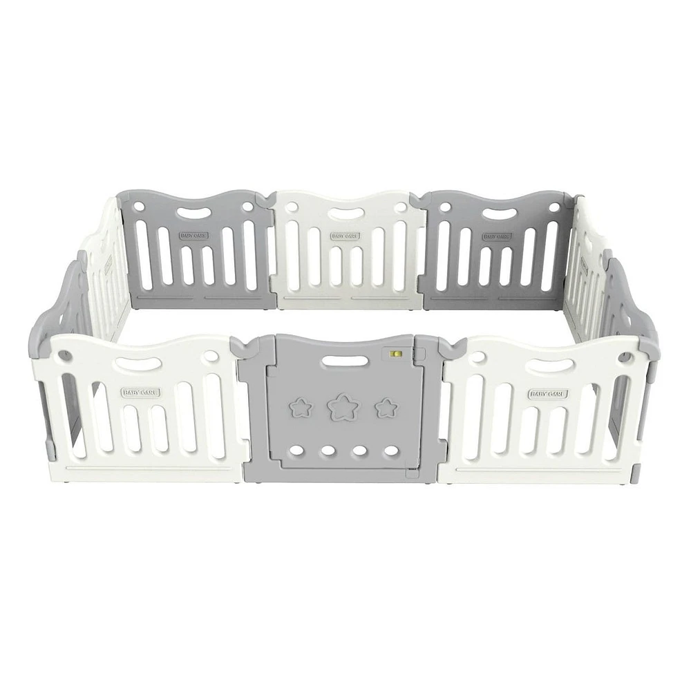 BabyCare FunZone Playpen - White / Grey