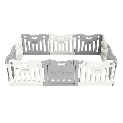 BabyCare FunZone Playpen - White / Grey
