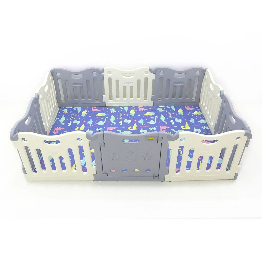 BabyCare FunZone Playpen - White / Grey