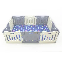 BabyCare FunZone Playpen - White / Grey