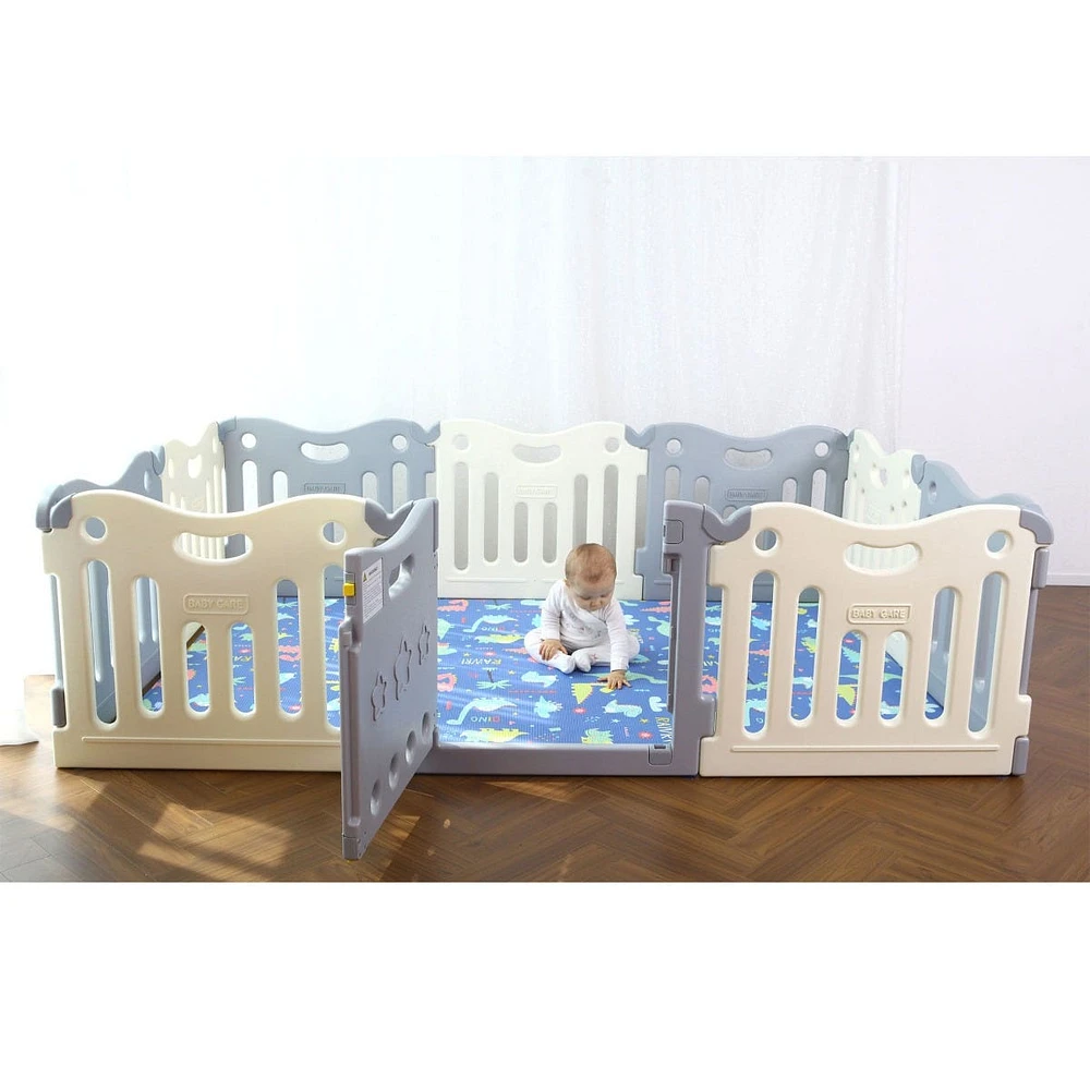 BabyCare FunZone Playpen - White / Grey