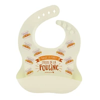 Bavoir Silicone Beige - Poutine