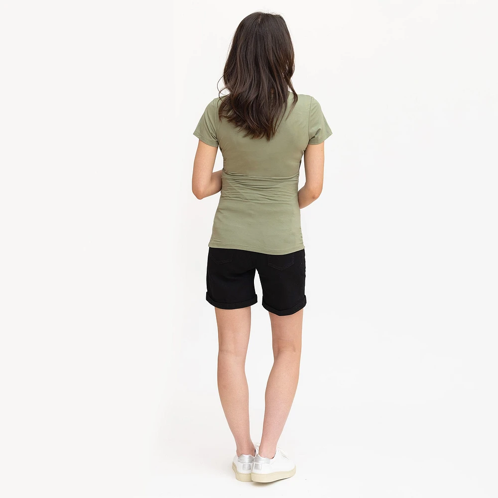 Short Jeans Maternité Noir