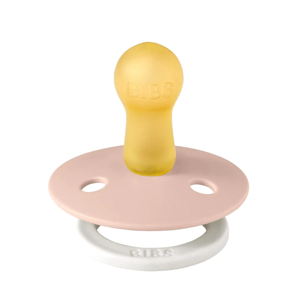 Pacifier Bibs 0-6m Set of 2 - Blush / Vanilla (Size 1)