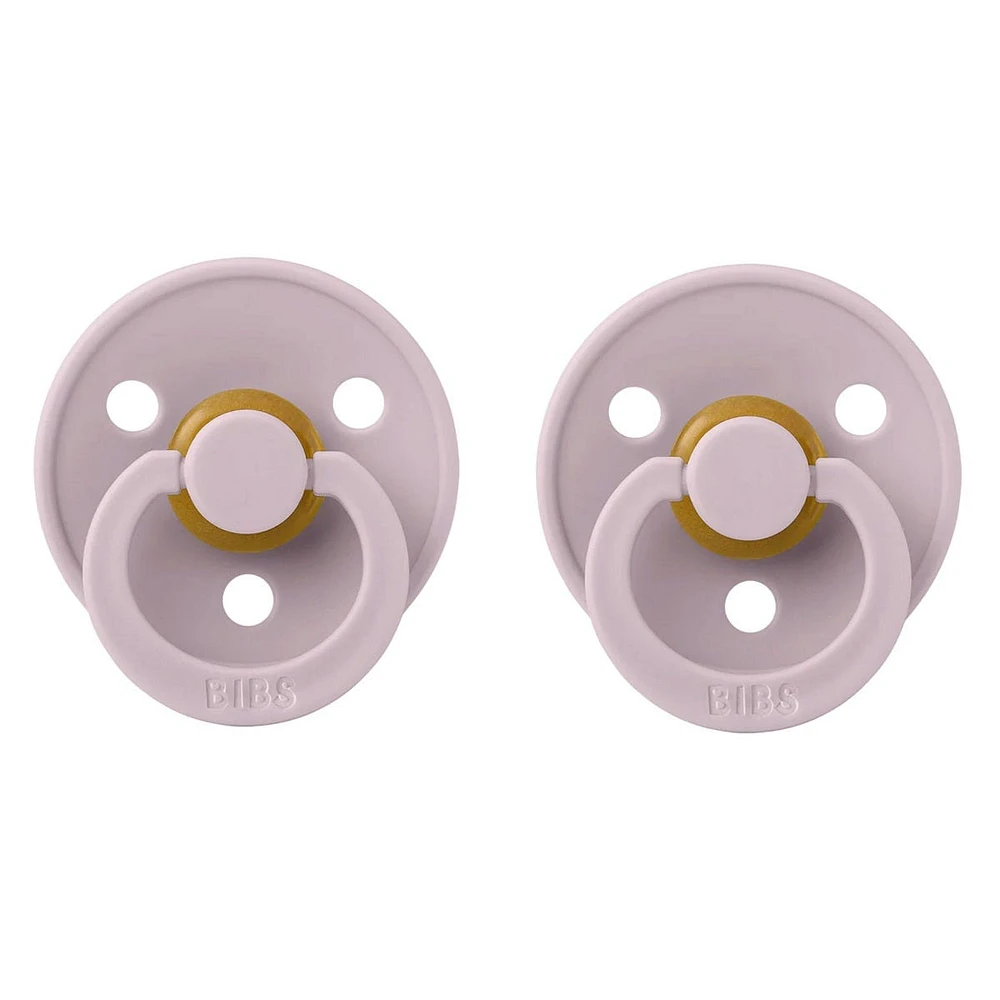 Pacifier Bibs 0-6m Set of 2 - Lilac (Size 1)