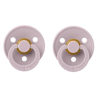 Pacifier Bibs 0-6m Set of 2 - Lilac (Size 1)