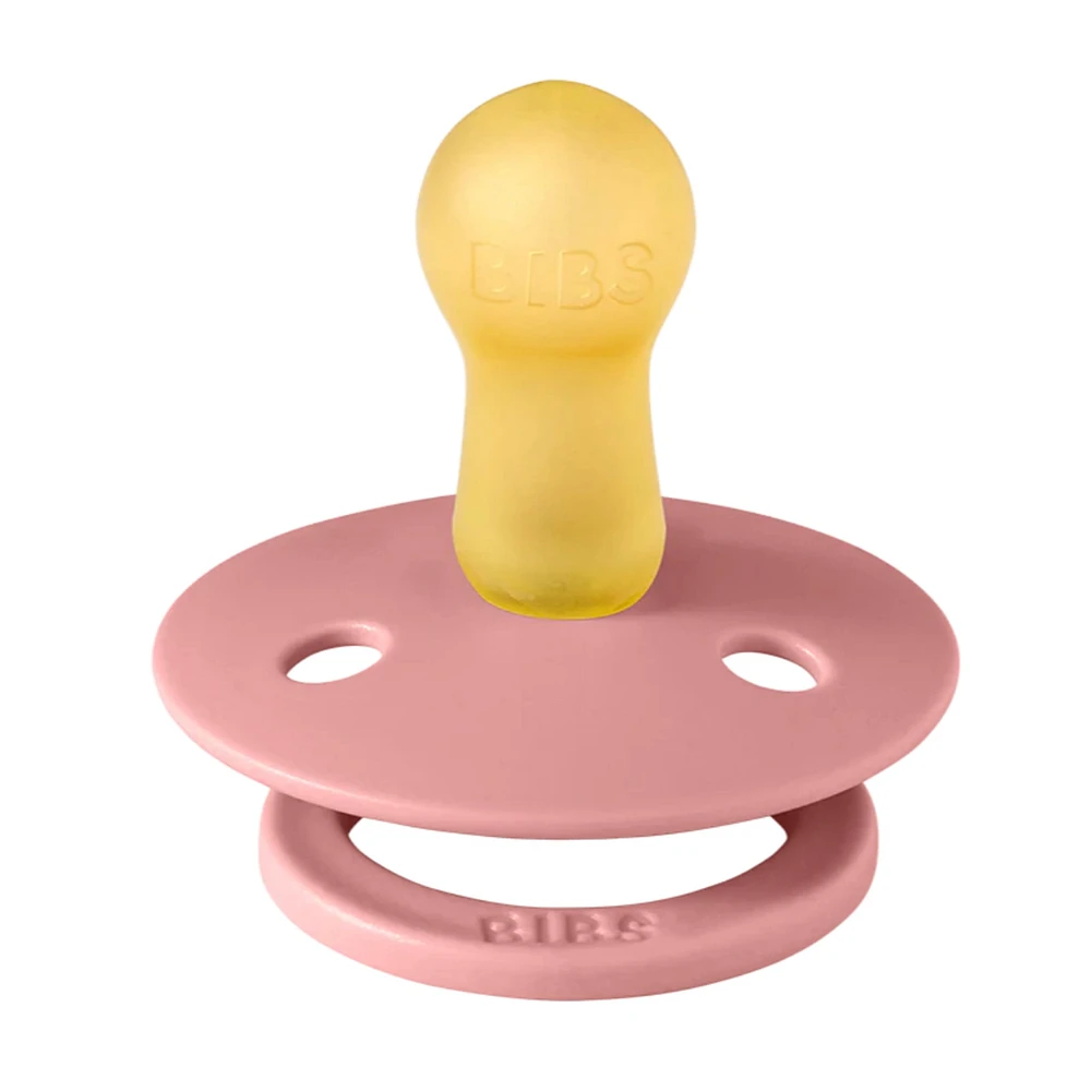 Pacifier Bibs 0-6m Set of 2 - Dusty Pink/Elderberry (Size 1)