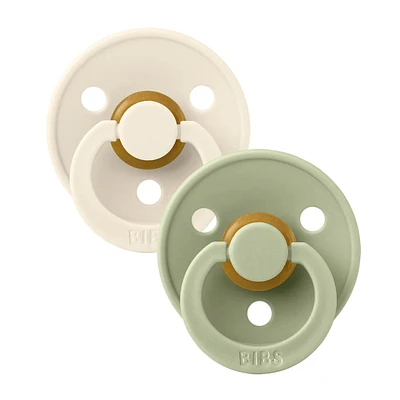 Pacifier Bibs 18-36m Set of 2 - Ivory / Sage (Size 3)