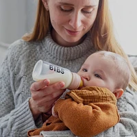 BIBS Baby Glass Bottle Complete Set Latex 110ml - Ivory