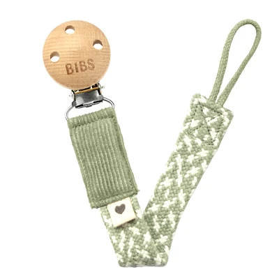 Pacifier Clip Paci Braid - Sage Ivory