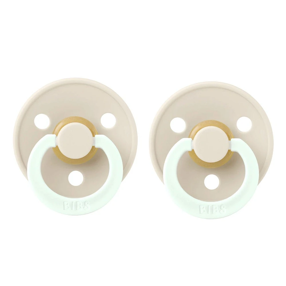 Suce Bibs 0-6mois Paquet de 2 - Ivoire Glow (Grandeur 1)