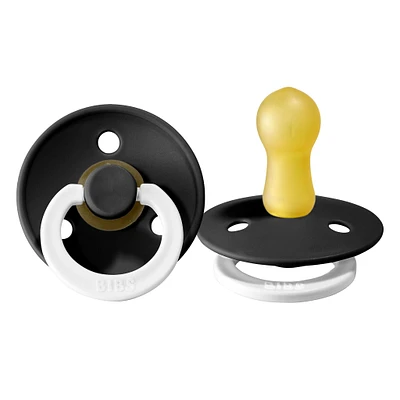 Suce Bibs 0-6mois Paquet de 2 - Glow Noir (Grandeur 1)
