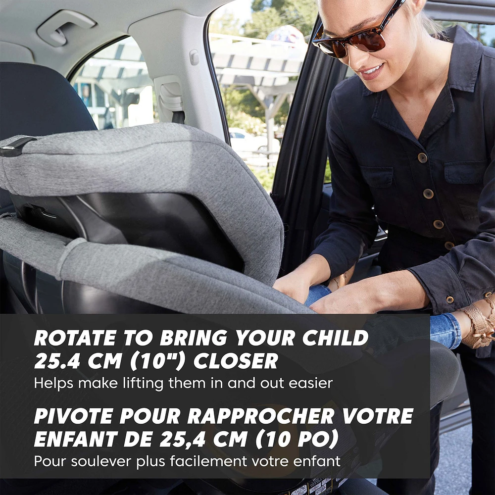 Siège d'Auto City Turn™ Rotating Convertible 4-65lb - Onyx Noir