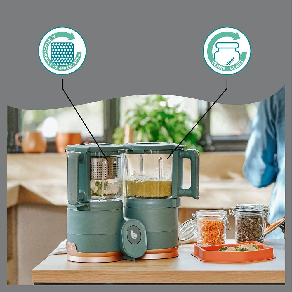 NutriBaby Glass 4-in-1 Food Processor - Green Forest
