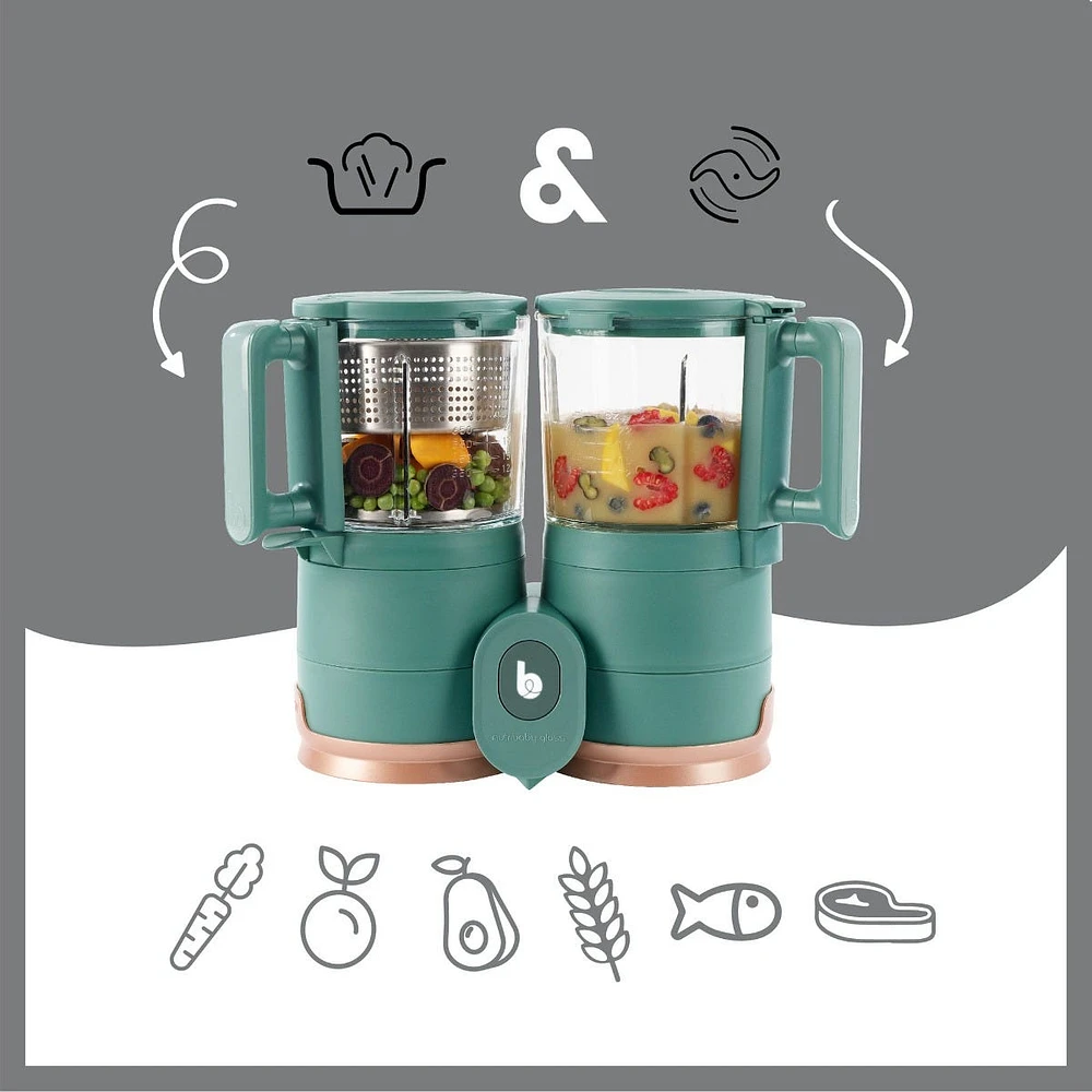 NutriBaby Glass 4-in-1 Food Processor - Green Forest