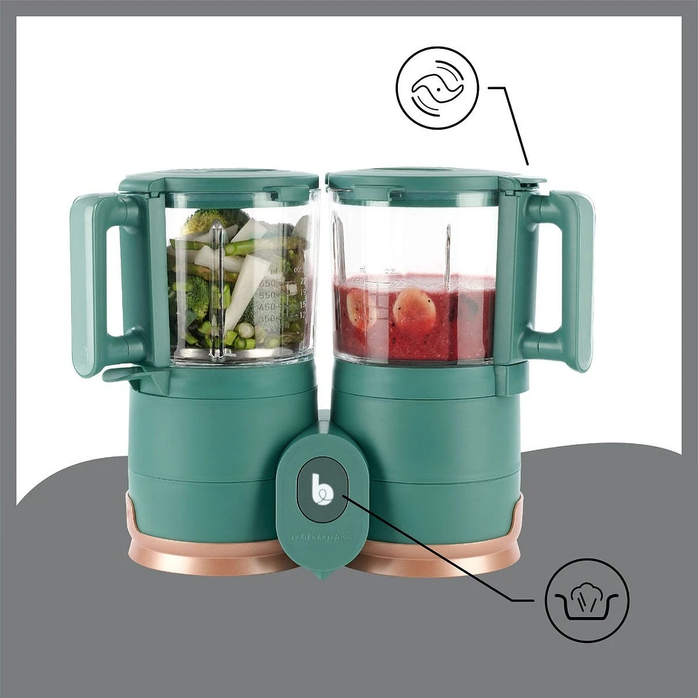 NutriBaby Glass 4-in-1 Food Processor - Green Forest