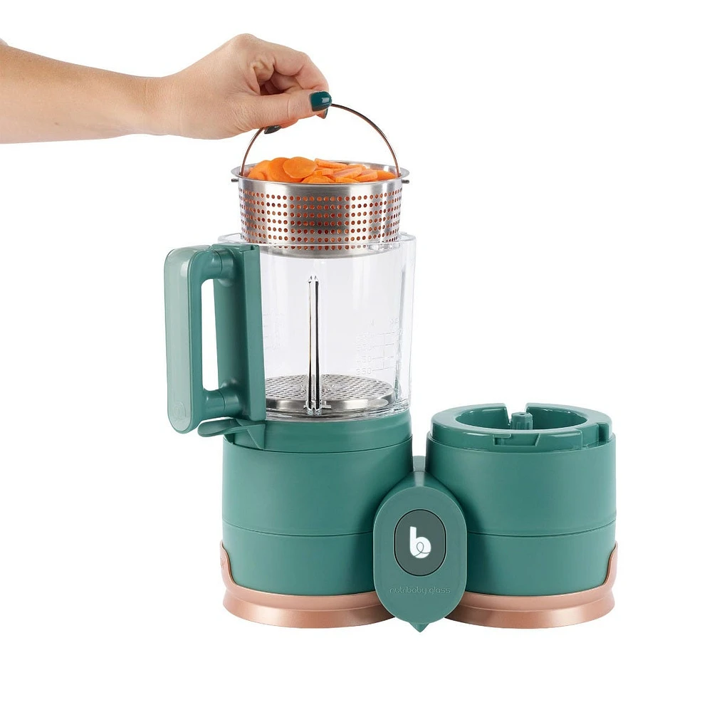 NutriBaby Glass 4-in-1 Food Processor - Green Forest