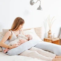 Coussin d'Allaitement & de Grossesse Grand Format - B.Love XXL Gris