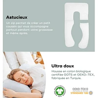 Coussin d'Allaitement & de Grossesse Grand Format - B.Love XXL Gris