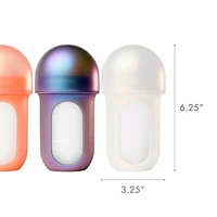 Bouteilles en Silicone Nursh 8oz Paquet de 3 - Couleurs Métalliques