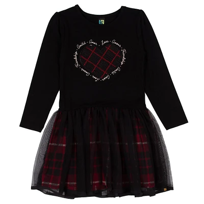 Shine Plaid Dress 2-12y