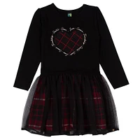 Shine Plaid Dress 2-12y