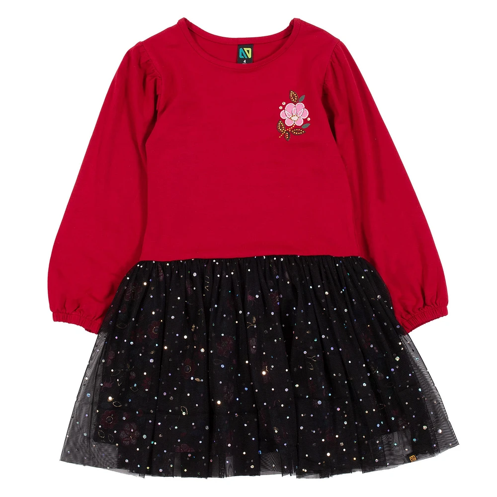 Robe Rouge Briller 2-12ans