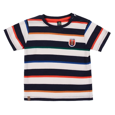 T-Shirt Rayé En Jeu 6-24mois