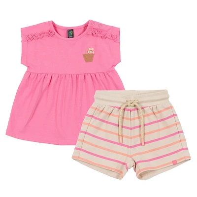 Ensemble T-Shirt Petite Fleur 6-24mois