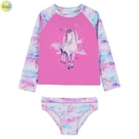 Maillot 2 Pièces UV Manches Longues Licorne 2-8ans