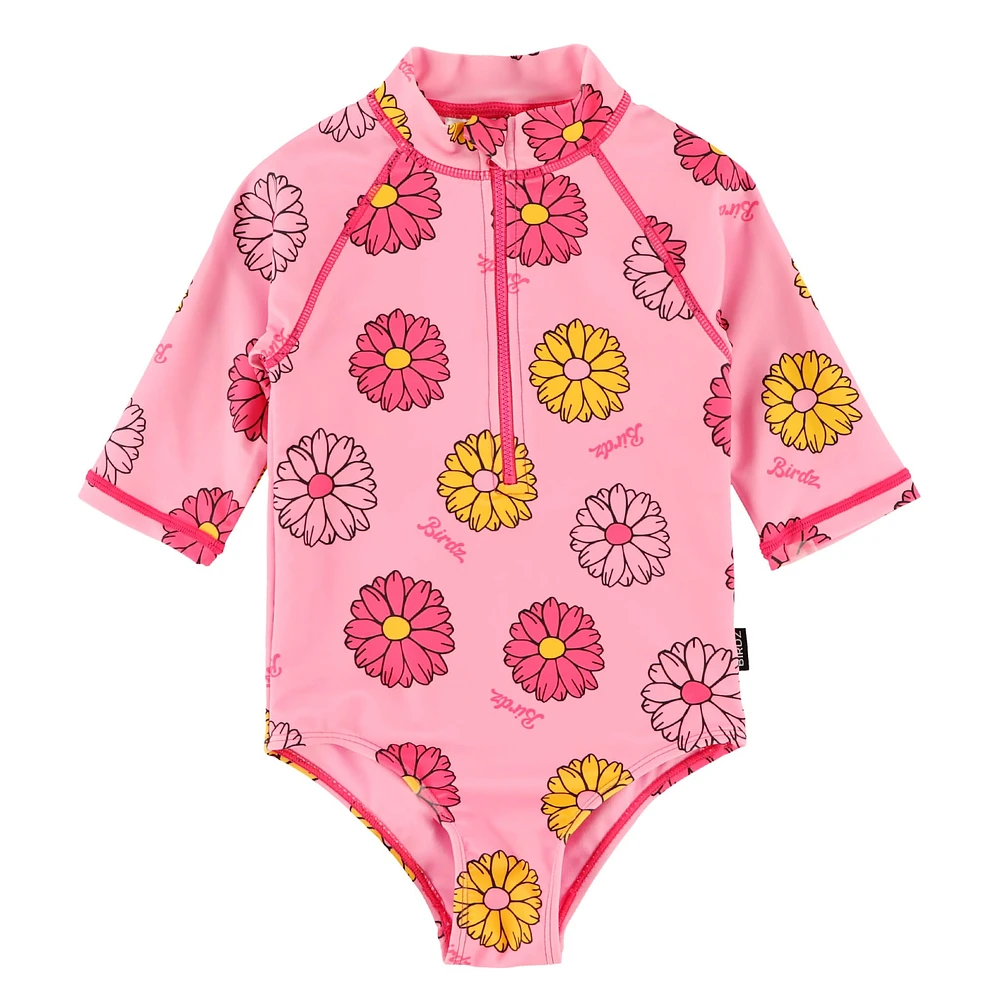 Maillot UV Imprimée Fleurs 2-10ans