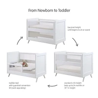 Breathable™ Mesh Toddler Bed Conversion Kit for 3-in-1 Convertible Crib - White 