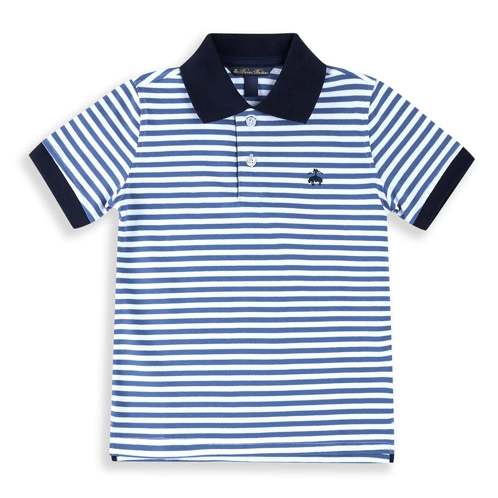Newport Navy Striped Polo 4-14y