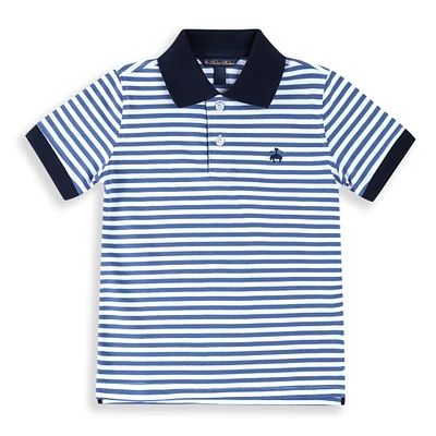 Newport Navy Striped Polo 4-14y