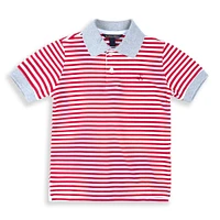 Polo Rayé Rouge Newport 4-14ans