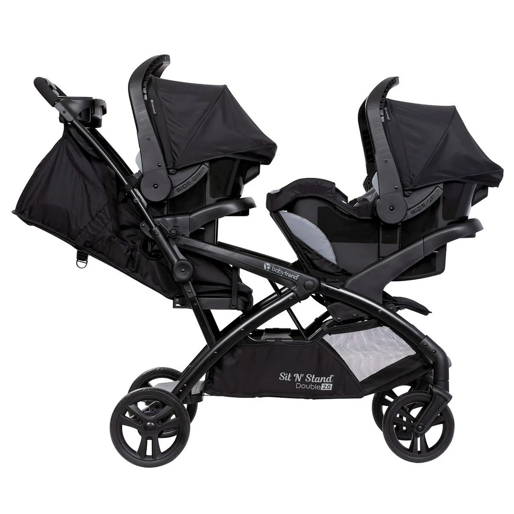 Sit N' Stand® Double 2.0 Stroller - Dash Black